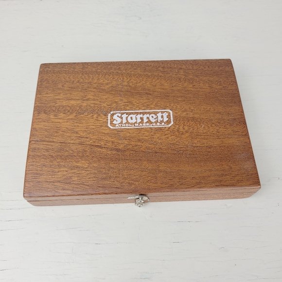 Starrett No. 55 Beveled Edge 4 1/2" Square Tool With Wooden Box Machinist - Picture 9 of 15